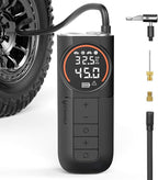 S1 Tire Inflator Portable Air Compressor, 160PSI Air Pump for Car Tires, Bike, Motorcycle, Balls, Fast Inflation Tire Pump, Cordless bike Pump with LED Light & Digital Pressure Gauge (Black)