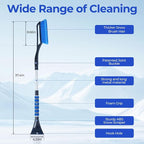RELF 2-in-1 Snow Brush and Ice Scraper - Extendable & Durable for Car Windshield and Roof Cleaning
