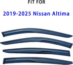 Tape On Rain Guards Window Visors Compatible with 2019-2025 Nissan Altima,Side Window Wind Deflectors Rain Guards Shade for 19-25 Altima,Vent Visors, Easy Installation,Car Accessories-4PCs