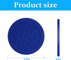 Mandark 4PCS Car Cup Holder Coasters, 2.75 Inch Non-Slip Insert Water Bottle Holder Pads, Dustproof Automotive Interior Accessories Mat, Universal for Vehicles, Trucks, RVs and More (Blue)