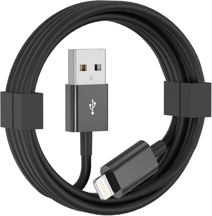 Car Carplay Cable, 3FT USB A to Lightning Cable Compatible for iPhone 14 13 12 11 Pro Max XR XS X 8 7 6 Plus SE iPad Charger Car Charging Cord (Black)