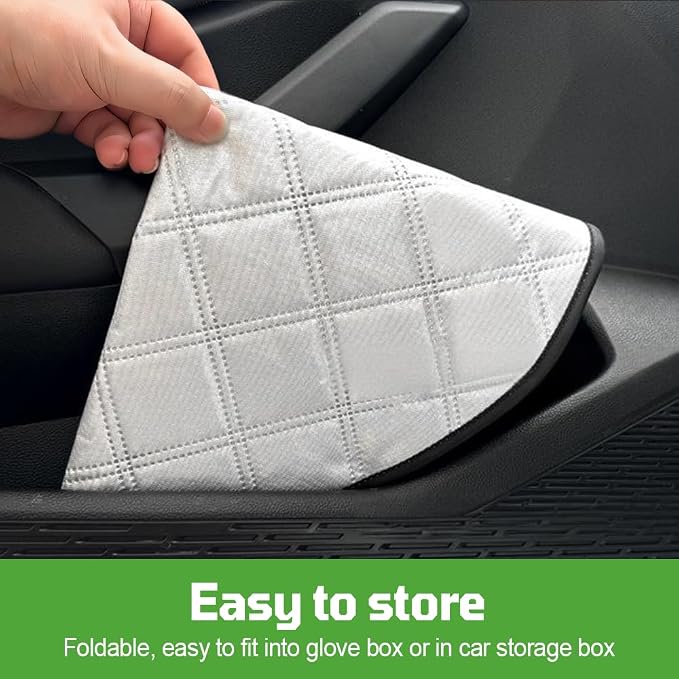 Car Steering Wheel Cover, 3-Layer Steering Wheel Sun Shield, Easy Install, Heat Resistant Sun Cover for Most Cars (16.9inch