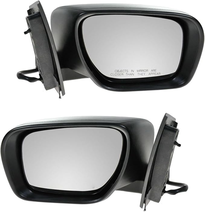 2 Piece Driver and Passenger Side Mirror Assembly Set Electric Adjustment Non-Heated No Memory Textured Compatible with 2007-2008 Mazda CX-7 MA1320152 MA1321152