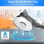 Car Phone Mount for Collapsible Grip/Socket Mount User,Windshield/Dashboard/Vent Phone Holder with Strong Suction Cup,13-Inches Long Arm Gooseneck Cell Phone Cradle for Swappable Grip Stand