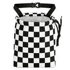 Black White Chessboard Car Trash Bag - Waterproof Car Trash Bag Hanging Leakproof Car Garbage Bag - Washable Reusable Trash Bag For Car Interior Hanging Organizer Storage Vehicle Travelling Camping