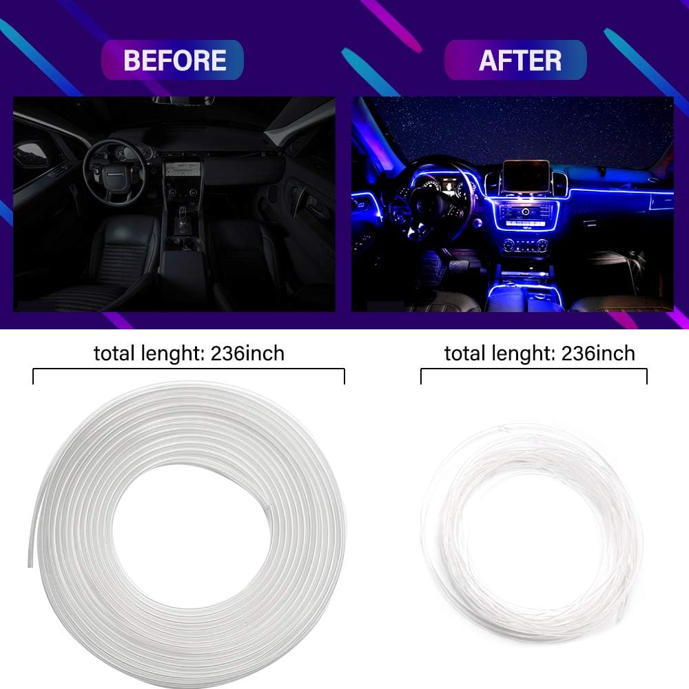 Car LED Interior Strip Light — App-Controlled RGB Ambient Kit