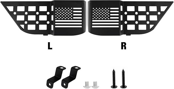 Z8 Metal Rear Door Storage Pockets Compatible with 2018-2025 Jeep Wrangler JL JLU JT Side Organizer Storage Box Replace Sagging Nets