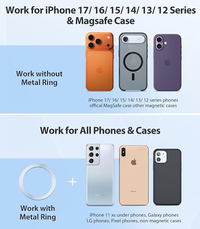 for MagSafe Car Mount [Upgraded Strongest Magnet Power] Magnetic Phone Holder for Car Vent 360 Adjustable Magnetic Car Phone Holder Mount for iPhone 17 Pro Max 16 15 14 13 12 Plus Mini