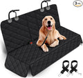 Dog Car Seat Cover, Back Seat Cover for Dogs Pet Car Seat Protector Waterproof Rear Seat Cover Durable Car Seat Cover, fits Middle Armrest for Most Cars SUVs Trucks (53” Width)- Black