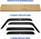 Window Visors Rain Guards Shield for 2007-2018 Jeep Wrangler JK Unlimited 4-Door, Out-Channel Window Vent Wind Deflectors Visors Shades for 07-18 Wrangler JKU