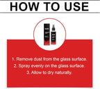 Car Glass Anti Fog Spray - Instant Automotive Defogger for Clear Visibility, Portable Glass Cleaner with Fast Fog Removal, Protective Coating for Driving, Shower Doors, Rainy Conditions