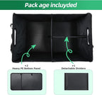 Car Trunk Organizer, 75L Large Capacity Waterproof Auto Storage with Non-Slip Bottom Strips, Collapsible Cargo Organizer for Suv, Truck, Sedan, Portable Car Accessories for Women Men(Grey)