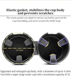 Car Cup Holder Expander, 2 in 1 Multifunctional Vehicle Dual Water Bottle Holder Adapter Extender with Adjustable Base, Automotive Interior Drink Cup Insert, Universal Fit (Gray)