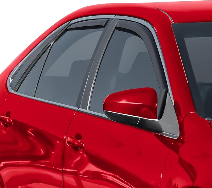 Voron Glass in-Channel Extra Durable Rain Guards for Toyota Camry 2015-2017, Window Deflectors, Vent Window Visors, 4 Pieces - 200723
