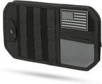 molle Tactical Sun Visor Organizer car Zipper Storage Pouch & Glasses Clip | Police Tactical Visor Molle Panel Interior Vehicle pocket Accessories for Truck Suv Police Car Gear Supplies (Black)