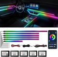 Dreamcolor Acrylic Interior Car Lights, Car Accessories 6 in 1 Car LED Strip Lights with APP Control and 213 Modes, 175 inches 593 LEDs Fiber Optic Lights, RGB Neon Light Kits