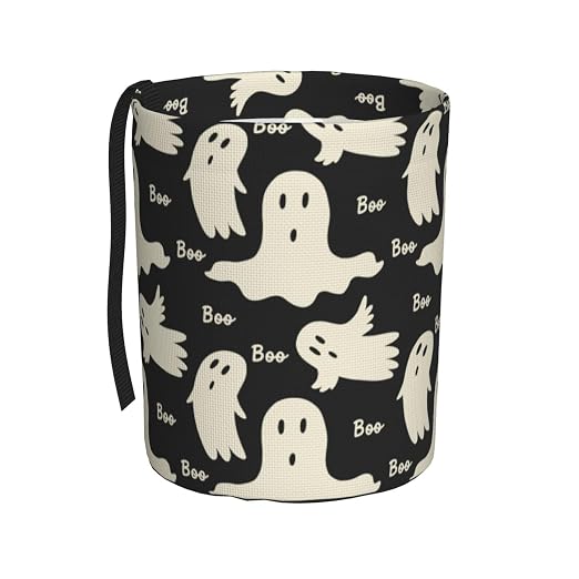 Ghost Pattern Car Trash Can Small Portable Car Garbage Bag for Back Front Seat RV's Camping Accessories