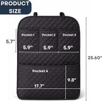 2 Pack Car Back Seat Cover 3 Pocket + 1 XLarge Pocket Organizer Protector from Dirt Scratches Mud Fit All Automotive Model Waterproof Durable Preventing the Impact of Children Kick 17"x25"