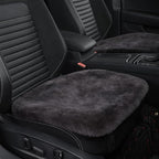 Genuine Sheepskin Auto Seat Pad, Australian Soft Wool Seat Cover Breathable and Sweat-Wicking Comfort Warm Universal Fit,19.2 inch x19.2 inch (Front seat Cushion 1pc, Dark Grey)