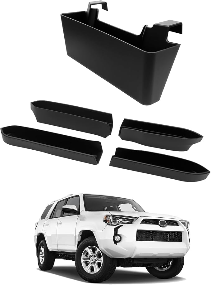 Door Handle Center Console Organizer Tray Fits for 2010-2024 Toyota 4Runner (Exclude Limited) Door Pocket Armrest Hanging Box Storage Compatible with 4Runner Interior Accessories, 5PCS