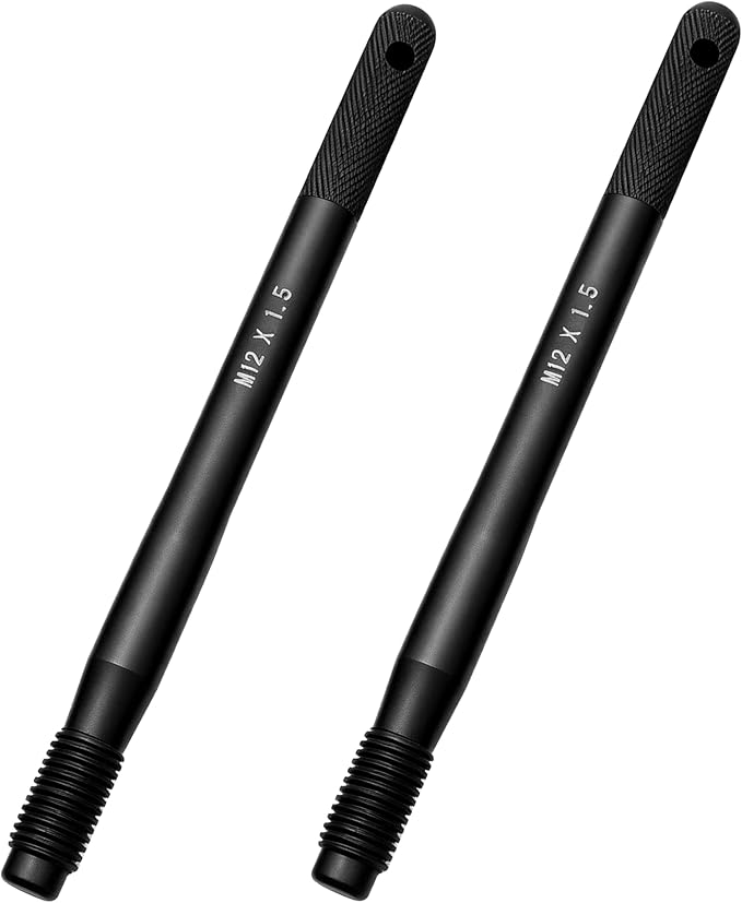 ZKTOOL Wheel Alignment Pin,Wheel Fixing BoltsBlack Wheel Hanger Alignment Pin Guide Tool,Wheel Lug Bolt Automotive Mechanic Tool,Tool for Changing Tires on Cars with Lug Bolts (2PC M12×1.5)…