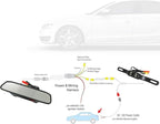 Backup Camera and Monitor Kit, 4.3" Car Vehicle Rearview Mirror Monitor for Car Reverse Camera Waterproof Car Rear View Camera with 9 LED Night Vision (4.3" Backup Camera)