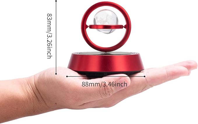 Kwak’s Solar-Powered Rotating Car Aromatherapy Auto-Spinning Ornament with Refillable Scent Pad, Subtle Ocean Fragrance, Ideal Gift for Men Women Dad Husband for Dashboard (Black-1)