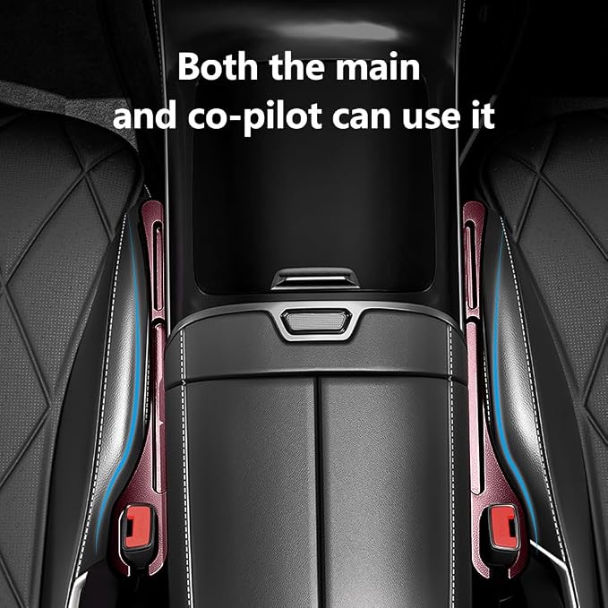 Stacool [2026 Upgrade] 2PCS Car Seat Gap Filler with Phone Holder,Multi-Function Car Side Seat Gap Filler for Prevent Items Falling,Universal Car Seat Organizer Car Accessories (Red)