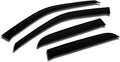 WD2-656 Dark Smoke 4 Pcs Set Window Visor (Outside Mount) Deflector Rain Guard Compatible with 2012-2014 Toyota Camry