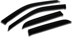 WD2-169B Dark Smoke 4 Pcs Set Window Visor (Outside Mount) Deflector Rain Guard Compatible with 2017-2018 Ford F-250 SuperCab/Extended Cab