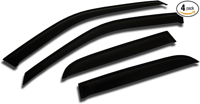 Outside Mount Window Vent Visors Rain Guards Compatible with Mercury Mariner 2005-2012 | Side Window Wind Deflectors Rain Shields | Smoke Tinted, 2 Pcs Set, DGWV-147-2