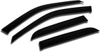 WD2-535 Dark Smoke 4 Pcs Set Window Visor (Outside Mount) Deflector Rain Guard Compatible with 1999-2016 Ford F-250 SuperCrew/Crew Cab