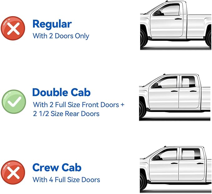 Window Visors Rain Guards for 2019-2026 Chevy Silverado/GMC Sierra 1500 Double Cab, Out-Channel Window Vent Wind Deflectors Visors Shades for 20-26 Silverado/Sierra 2500HD 3500HD