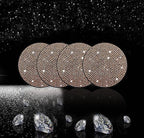4pcs Bling Car Cup Holder Coaster, 2.75 inch Anti-Slip Shockproof Universal Fashion Car Coasters Insert Bling Crystal Rhinestone Automotive Interior Accessories for Women (Champagne)