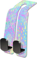 Car Seat Headrest Hook, Universal Leather Cute Hanger Holder Hook, Storage Organizer Interior Accessories for Purse Bags Handbag Funny Colorful Leopard
