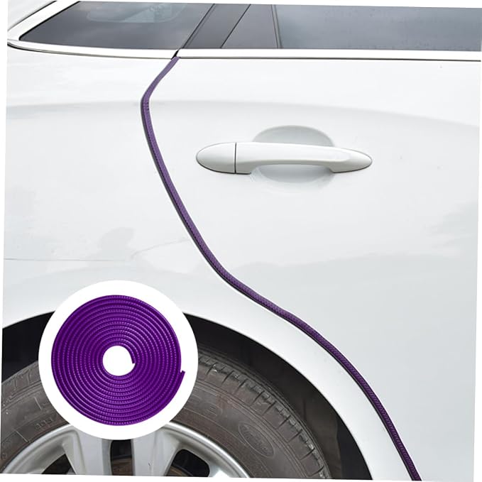 32ft(10m) Anti-Scratch Car Door Edge Guards: U-Shaped Edge Protector Strip for Auto Vehicles Door Rubber Seal Trim Build in Metal Sheet for Most Car Rucks SUV No Glue Installation, Purple