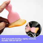 Car Interior Detailing Brush,Soft Bristle Cleaning Brush Car Detailing Brush Dusting Brush,Car Interior Cleaning Tool,Auto Detail Brush Car Dash Duster Brush (Pink with Cap)