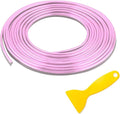 Car Interior Moulding Trim Strip, 33Ft/10M Car Flexible Electroplating Decoration Styling Door Dashboard, DIY Pinstriping Filler Insert Strip, with Installing Tool, Interior Accessory(Pink)