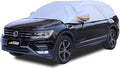 Half Car Cover, Windshield Cover for Ice and Snow with Cotton Liner, Car Cover Waterproof All Weather for Snow, Sun, Rain, Dust, UV Protection Fit SUV L