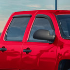 Voron Glass Tape-on Extra Durable Rain Guards for Trucks Chevrolet (Chevy) Silverado/GMC Sierra 2007-2013 Crew Cab, Window Deflectors, Vent Window Visors, 4 Pieces - 120003