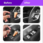 Car Interior Detailing Brush,Soft Bristle Cleaning Brush Car Detailing Brush Dusting Brush,Car Interior Cleaning Tool,Auto Detail Brush Car Dash Duster Brush (Black&Brown with Cap)