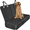 Dog Car Seat Cover for Back Seat, Waterproof Dog Bench Seat Pad Compatible for Armrest & Seat Belt, Universal Nonslip Durable Soft Pet Backseat Protector for Cars Trucks & SUVs (Black)