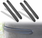runmade 4Pcs Universal Car Truck SUV Rear Bumper Guard Side Anti-Scratch Protector Trim Black Rubber Strips (270mm x 30mm x 5mm)