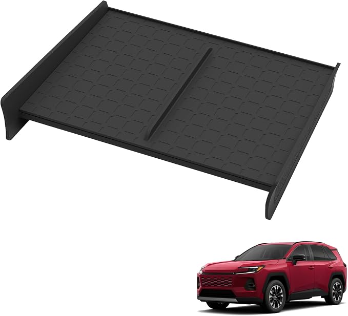 Center Console Organizer for Toyota RAV4 2026 Central Control Storage Box Insert Tray ABS and PVC Interior Auto Accessories Black 2PCS/Set