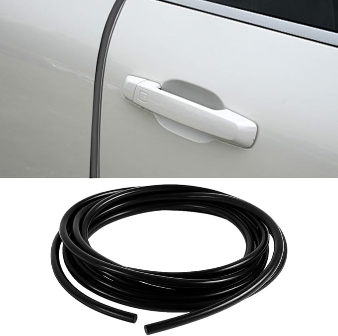 32Ft (10M) Car Door Edge Protector, Self-Adhesive Scratch Resistant U Shape Auto Door Edge Guard Decoration, Anti-Collision Car Doors Trim Strip Protector for Truck, SUV, Sedan (Black-10M)
