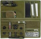 ZIMISI Tactical Molle Car Visor Organizer, 600D Oxford Cloth Truck Visor Molle Panel Sunshade Storage Pouch Holder with Multi-Pocket, Tactical Gear Car Sun Visor Organizer for Most Cars (Army Green)