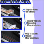 Car Door Sill Protector, Anti-Scratch Automotive Doors Threshold Strip Sticker, Waterproof Trunk Door Entry Edge Guard, Carbon Fiber Decoration Trim Cover for Car, SUV, Truck (Red-9PCS)