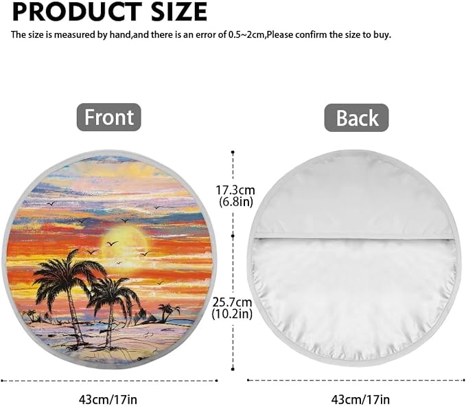 Universal Car Steering Wheel Sun Shade Cover, Heat-Resist Aluminum Foil Palm Tree Steering Wheel Cover for Most of Car SUV Truck Van