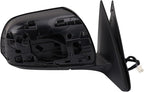 Passenger Side Mirror Assembly Electric Adjustment Heated No Memory Black Compatible with 2008-2013 Toyota Highlander TO1321246 TO1321334