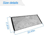 Car Rear Cargo Net, Adjustable Elastic Storage Organizer Net, Trunk Cargo Storage Net, Universal Fit for Car, Vehicle, SUV (35.4" x 11.8")